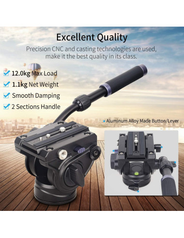 Cabezal de Fluido INNOREL F80 para Cámaras de Video 12kg