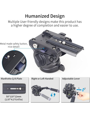Cabezal de Fluido INNOREL F80 para Cámaras de Video 12kg