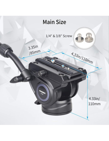 Cabezal de Fluido INNOREL F80 para Cámaras de Video 12kg