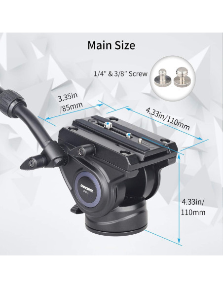 Cabezal de Fluido INNOREL F80 para Cámaras de Video 12kg
