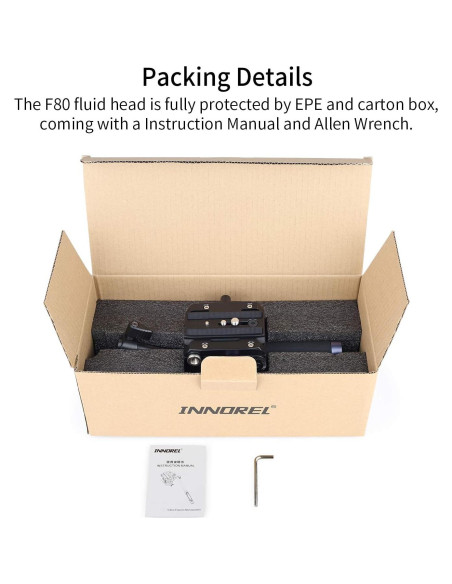 Cabezal de Fluido INNOREL F80 para Cámaras de Video 12kg