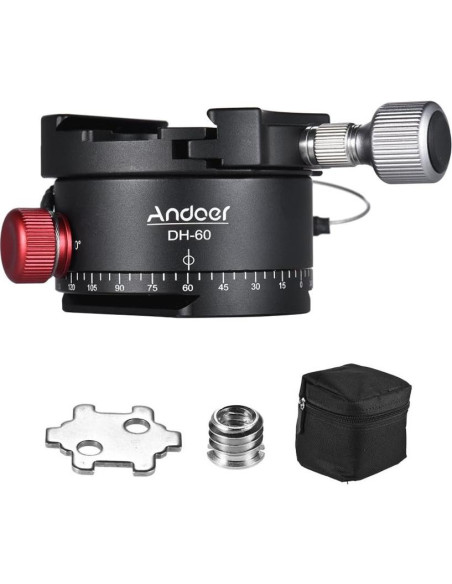 Cabezal de Bola Panorámico Andoer DH-60 para Trípode 15kg