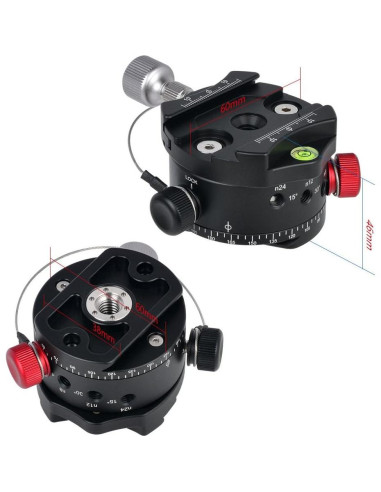 Cabezal de Bola Panorámico Andoer DH-60 para Trípode 15kg