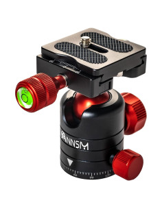 Cabezal de Bola de Trípode ANNSM 24mm con Rotación 360 y Placa QR 38mm