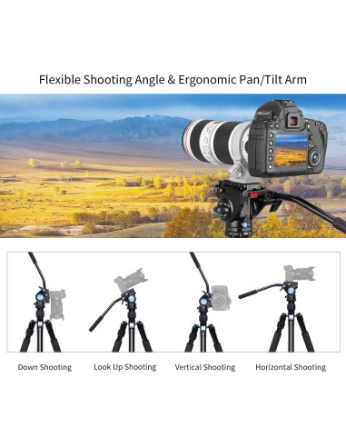 Cabezal de Video Fluido SIRUI AM-5V con Placa Rápida 3 kg