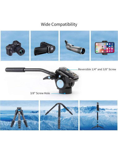 Cabezal de Video Fluido SIRUI AM-5V con Placa Rápida 3 kg