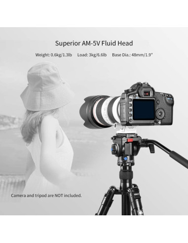 Cabezal de Video Fluido SIRUI AM-5V con Placa Rápida 3 kg