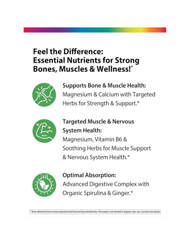 Tabletas de Magnesio y Calcio Rainbow Light 180 unidades