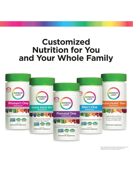 Multivitamina Rainbow Light Adulto Activo 50+, 90 Tabletas Multivitamina Rainbow Light Adulto Activo 50+, 90 Tabletas