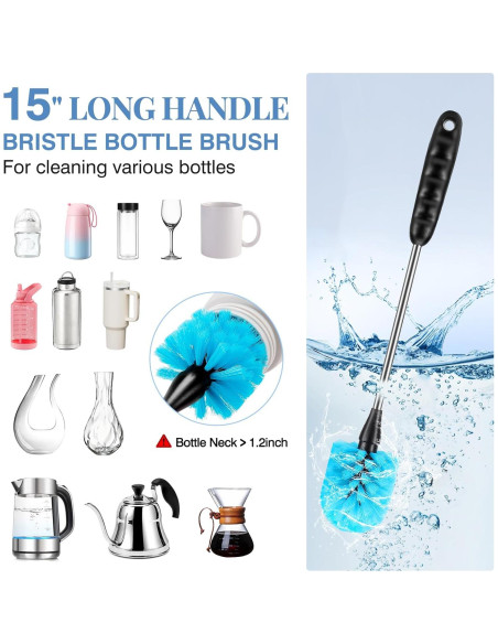 Juego de Cepillos de Limpieza AnDock 4 en 1 para Botellas