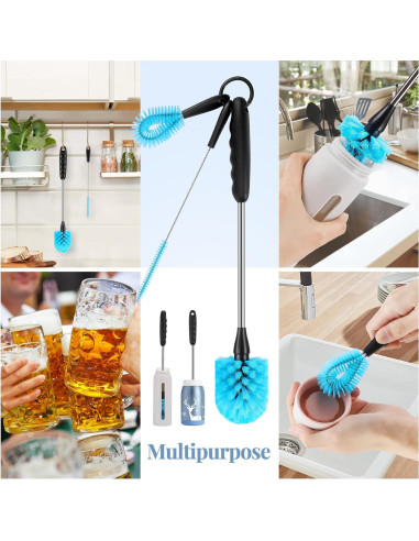 Juego de Cepillos de Limpieza AnDock 4 en 1 para Botellas