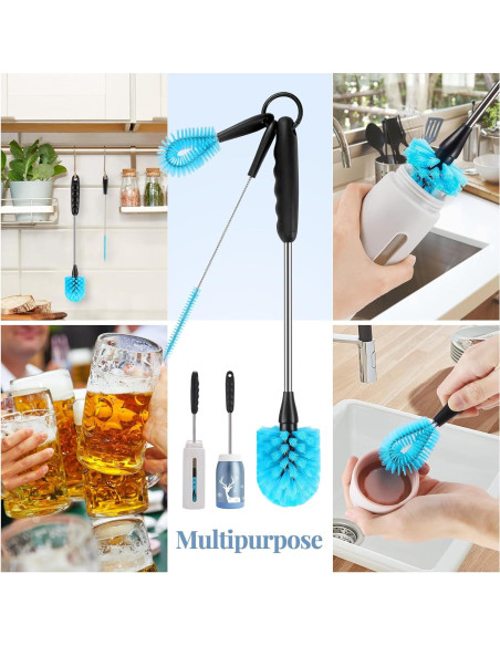 Juego de Cepillos de Limpieza AnDock 4 en 1 para Botellas