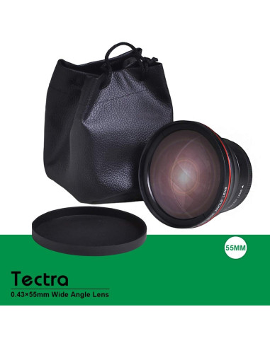 Lente Gran Angular 55MM Tectra 0.43X HD con Macro para Nikon y Sony