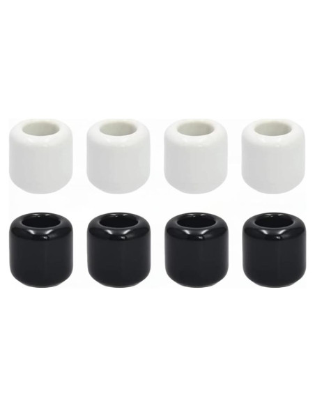 Juego de 8 Soportes de Velas Cerámica XZJMY 1.8 cm Negro/Blanco