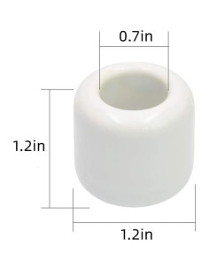 Juego de 8 Soportes de Velas Cerámica XZJMY 1.8 cm Negro/Blanco 2