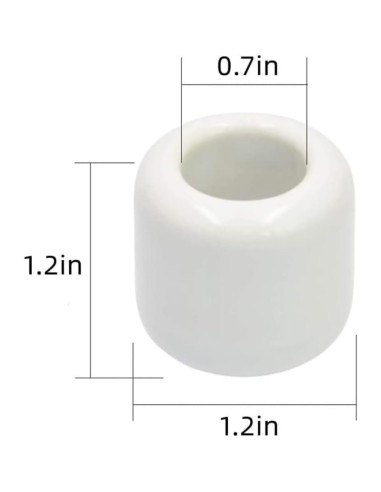 Juego de 8 Soportes de Velas Cerámica XZJMY 1.8 cm Negro/Blanco