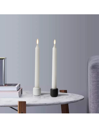 Juego de 8 Soportes de Velas Cerámica XZJMY 1.8 cm Negro/Blanco