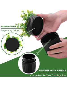 Estuche para Dentaduras YCROJBK con Diseño de Eucalipto 9.4x16.5cm 2