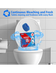 Tabletas Limpiadoras de Inodoro USKICH 20 Unidades Azul 2