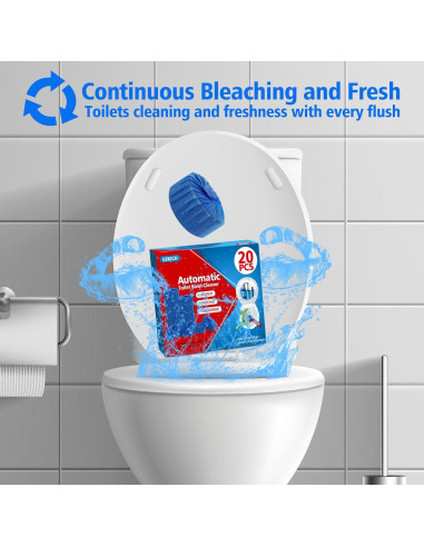 Tabletas Limpiadoras de Inodoro USKICH 20 Unidades Azul