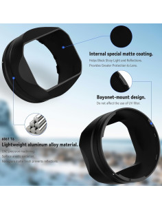 Capuchón de Lente Cuadrado de Metal Haoge para RICOH GRIII 2