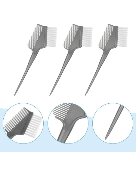 3 Brochas para Teñir el Cabello YQQYG con Peine Integrado