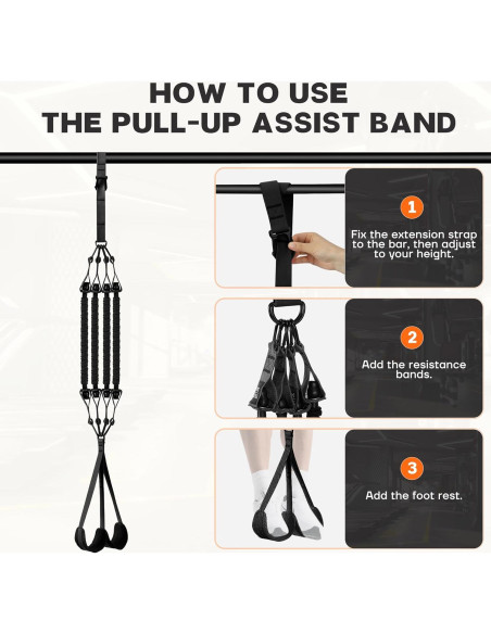 Bandas de Asistencia para Pull Up KOTTVR - Resistencia Ajustable 4x34kg