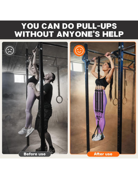 Bandas de Asistencia para Pull Up KOTTVR - Resistencia Ajustable 4x34kg