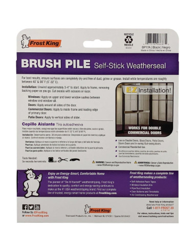 Sello de Clima Autoadhesivo Thermwell BP17A 0.94 cm x 5.18 m