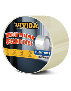 Cinta de Sellado de Ventanas VIVIDA 36.6m Transparente Resistente