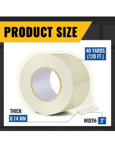 Cinta de Sellado de Ventanas VIVIDA 36.6m Transparente Resistente 2