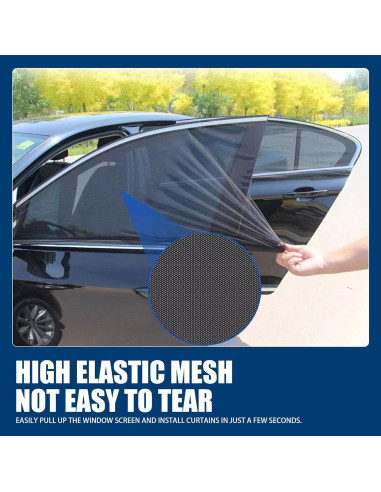 4 Sombrillas para Ventanas de Auto gunroil UV Plegables 79x53cm