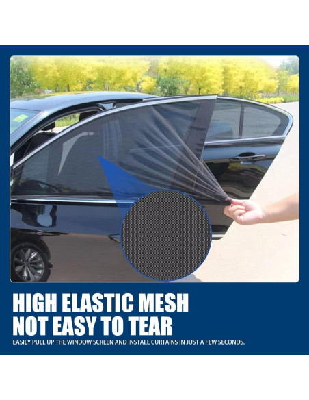 4 Sombrillas para Ventanas de Auto gunroil UV Plegables 79x53cm