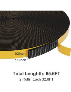 Tira de Sellado EGOFIX Negra 20m Espuma Aislante 1.27cm 2