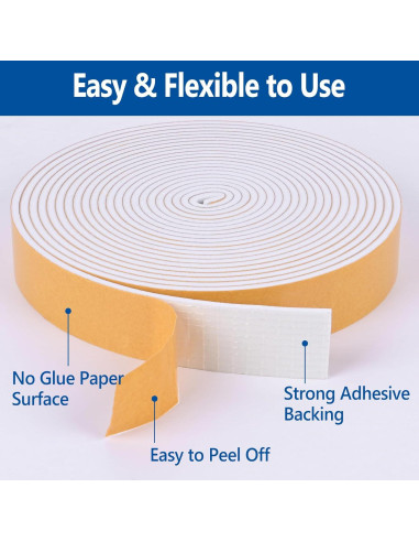 Cinta de Espuma Autoadhesiva Kikerike 1.27cm x 0.64cm x 12.8m