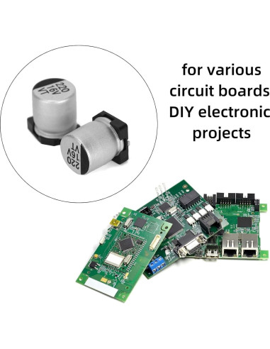 20 Capacitores Electrolíticos SMD 220uF 16V Ruimou