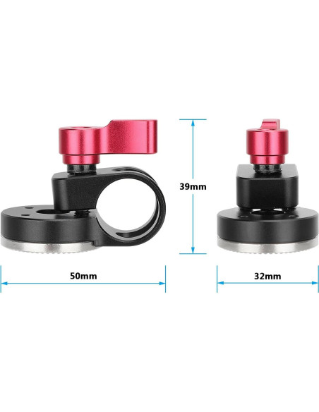 Abrazadera de Varilla de 19mm CAMVATE con Roseta ARRI Roja