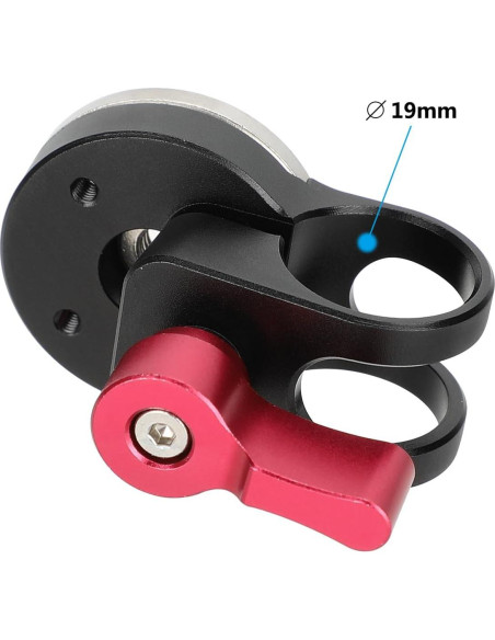 Abrazadera de Varilla de 19mm CAMVATE con Roseta ARRI Roja