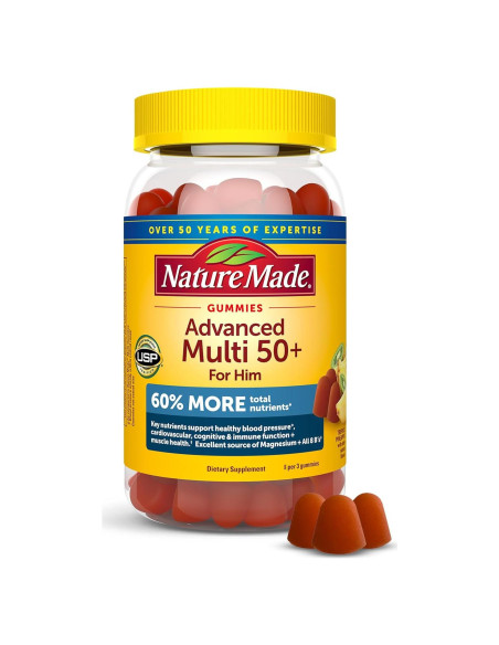 Gomas Multivitamínicas Nature Made 50+ para Hombres 84 Unidades Gomas Multivitamínicas Nature Made 50+ para Hombres 84 Unidades