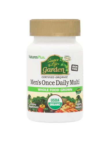 Multivitamínico Orgánico Certificado NaturesPlus Hombres 30 Tabletas