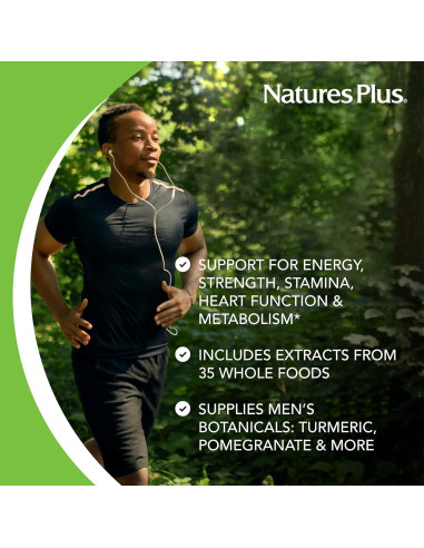 Multivitamínico Orgánico Certificado NaturesPlus Hombres 30 Tabletas