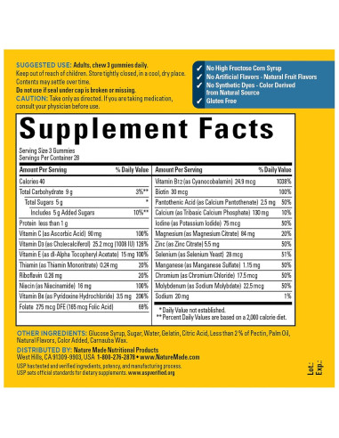 Gomas Multivitamínicas Nature Made 50+ para Hombres 84 Unidades