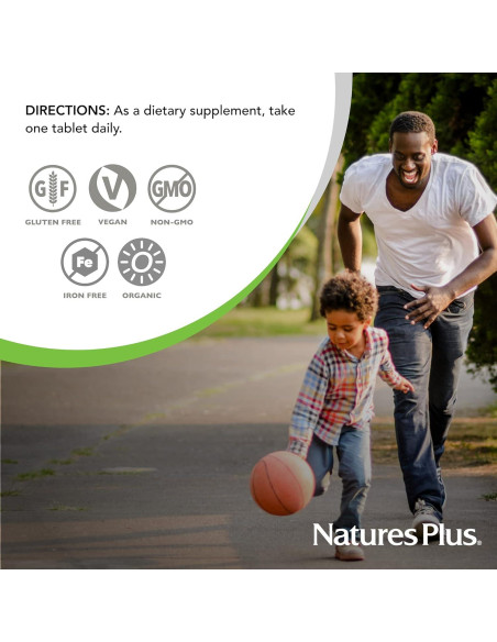 Multivitamínico Orgánico Certificado NaturesPlus Hombres 30 Tabletas Multivitamínico Orgánico Certificado NaturesPlus Hombres 30 Tabletas
