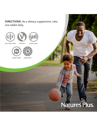Multivitamínico Orgánico Certificado NaturesPlus Hombres 30 Tabletas