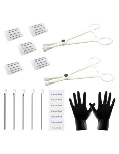 Kit de Piercing Profesional 35 Piezas Lyuxzad Agujas y Herramientas