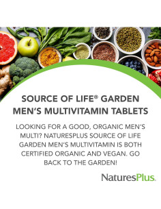Multivitamínico Orgánico NaturesPlus para Hombres - 90 Tabletas 2