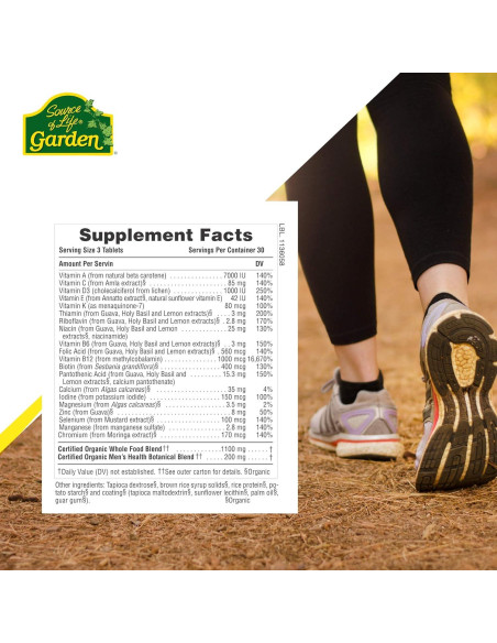 Multivitamínico Orgánico NaturesPlus para Hombres - 90 Tabletas