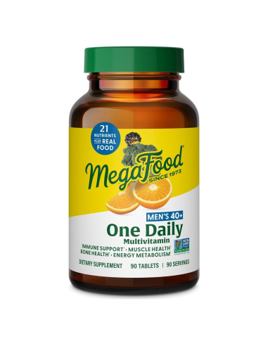 MegaFood Multivitamina Diaria Hombres 40+ 90 Tabletas
