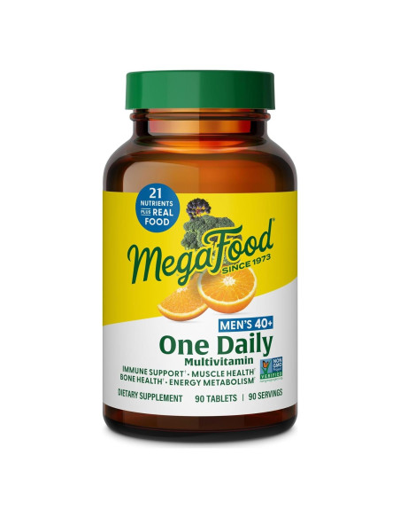 MegaFood Multivitamina Diaria Hombres 40+ 90 Tabletas