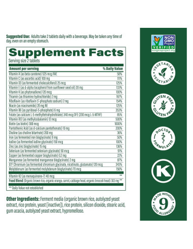 MegaFood Multivitamina Avanzada Mujeres 40+ 60 Tabletas